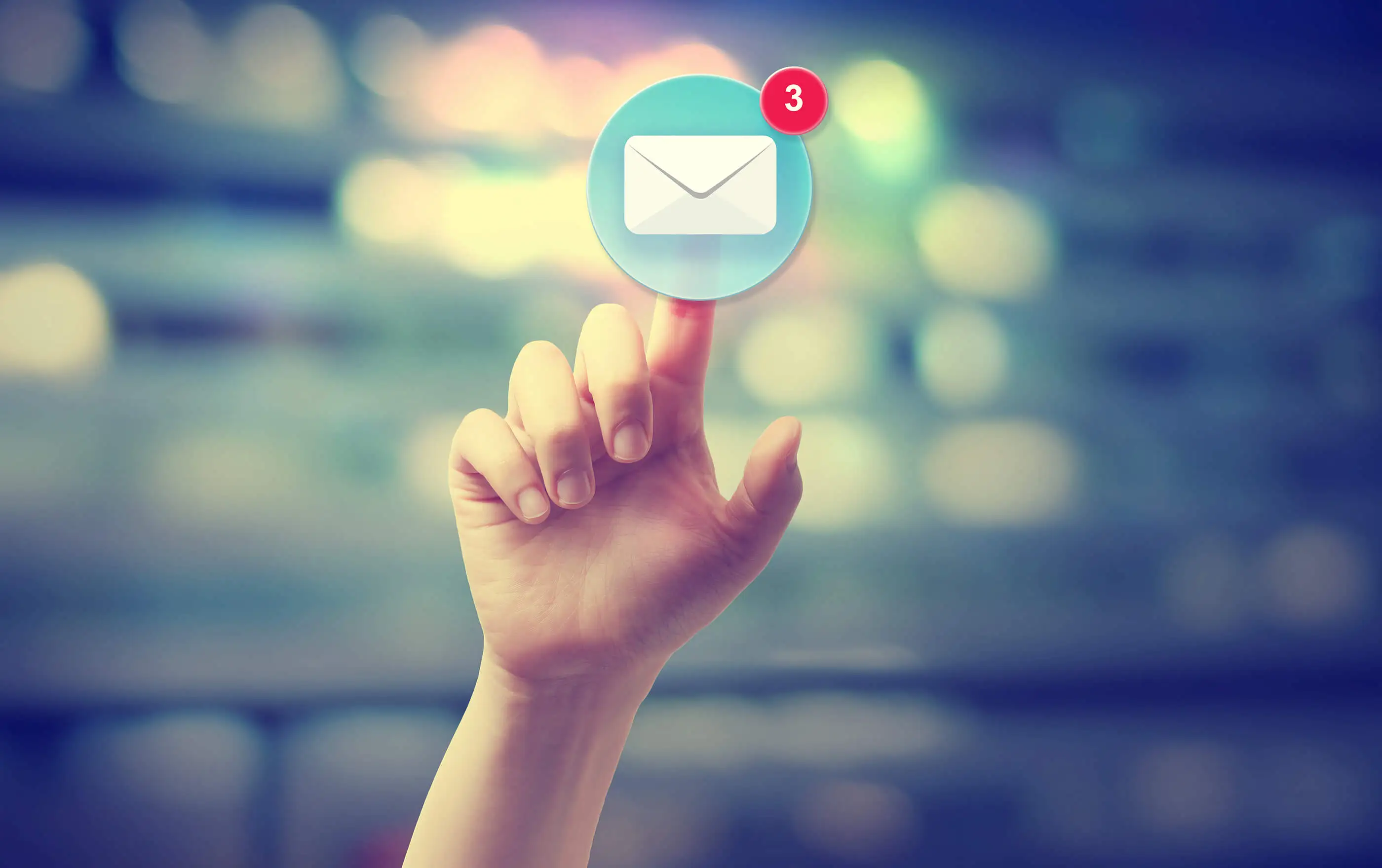 Hand Pressing An Email Icon
