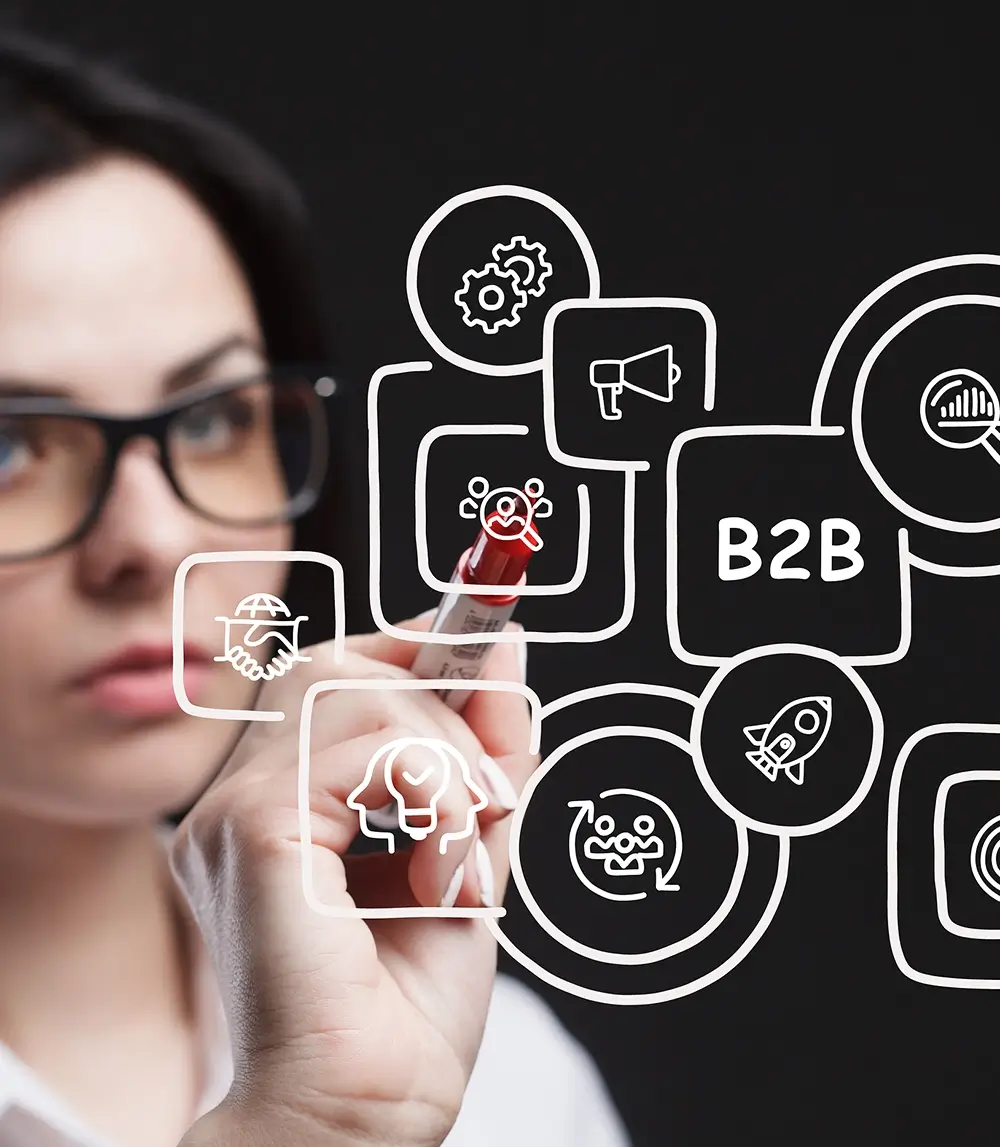 Women looking a data graphic