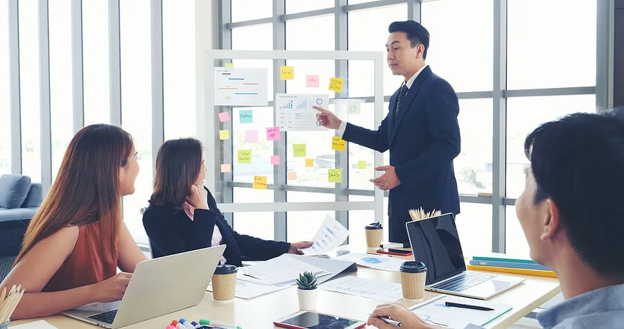 Man conducting a training session