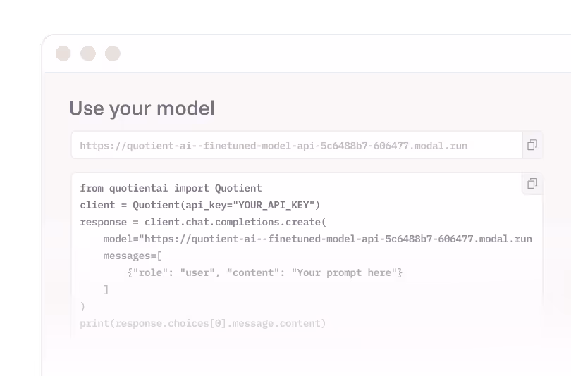 Deploy the new models with one click
