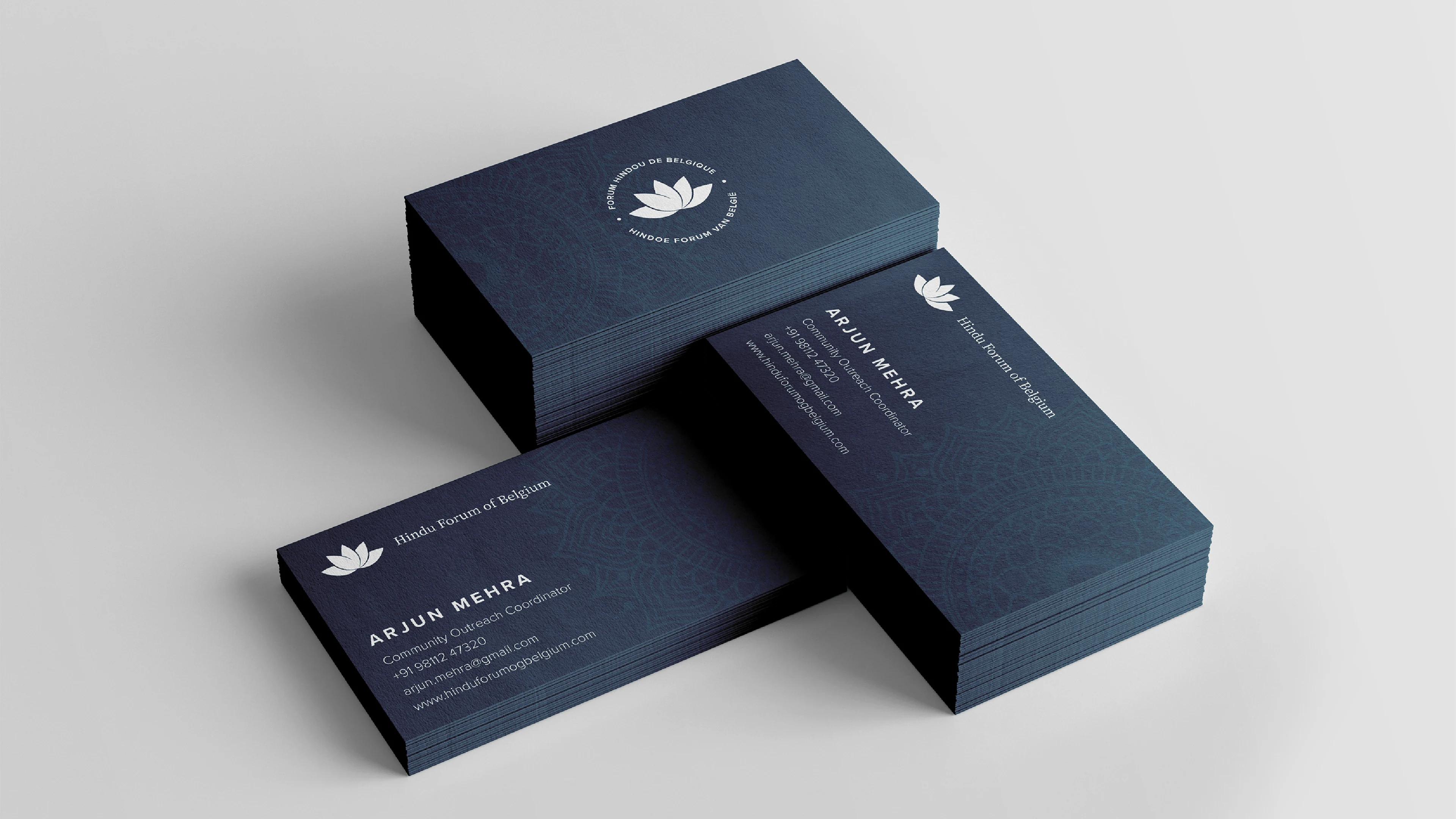 Hindu Forum of Belgium - brand identity detail