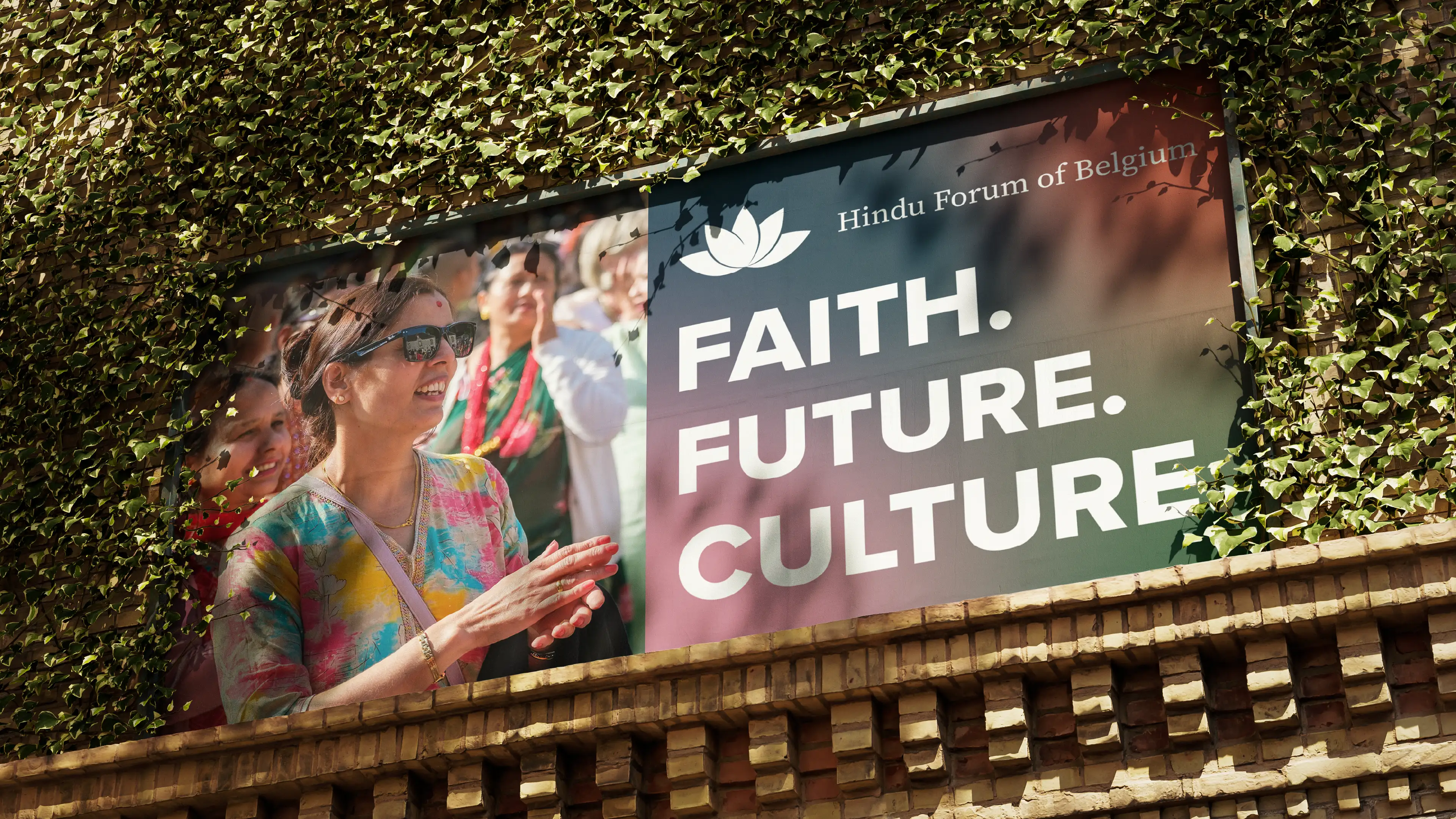 Hindu Forum of Belgium - logo application