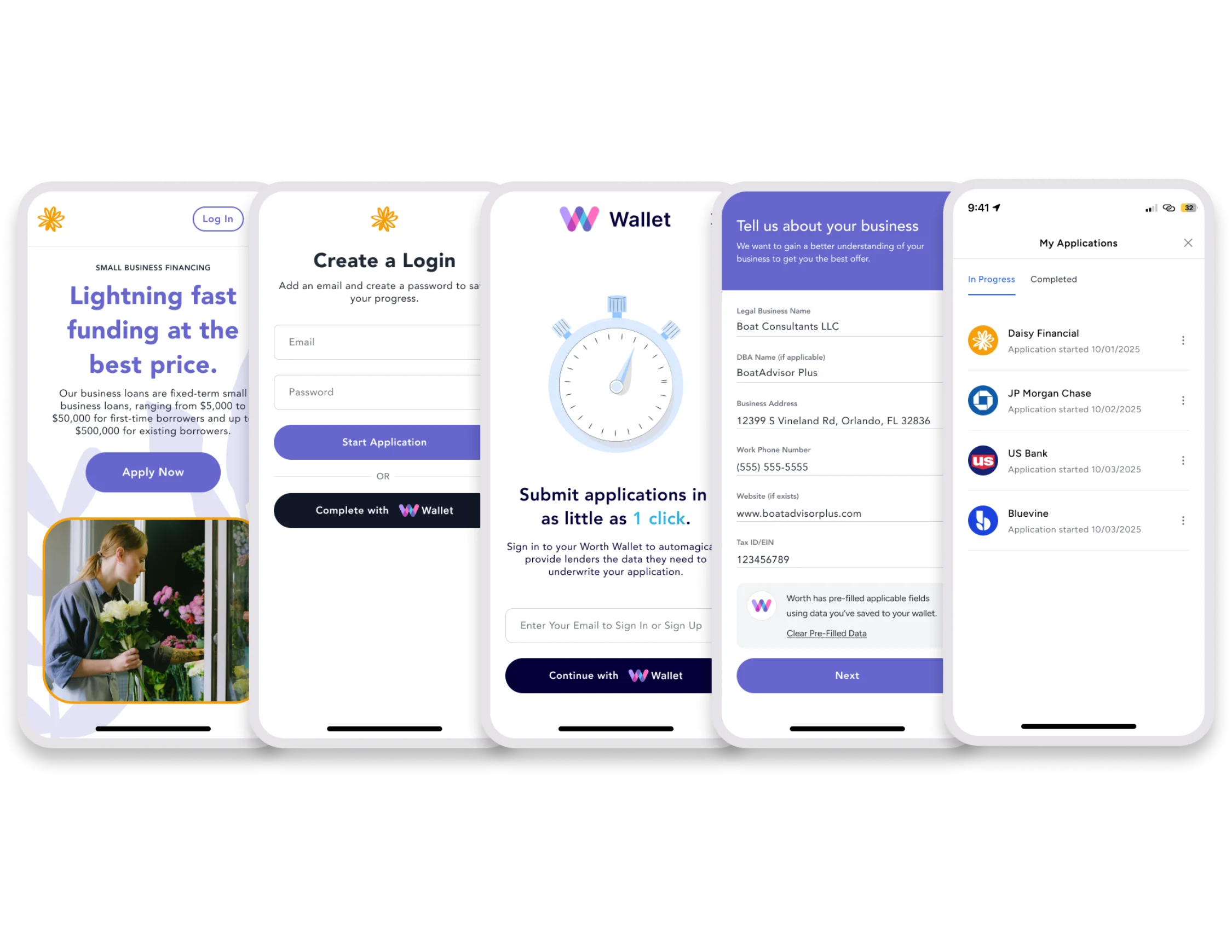 an example view of Worth's customizable onboarding platform in desktop and mobile format