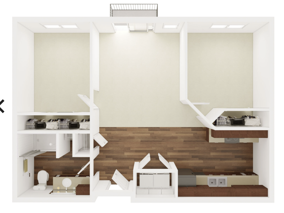 2 Bedroom, 1 Bathroom