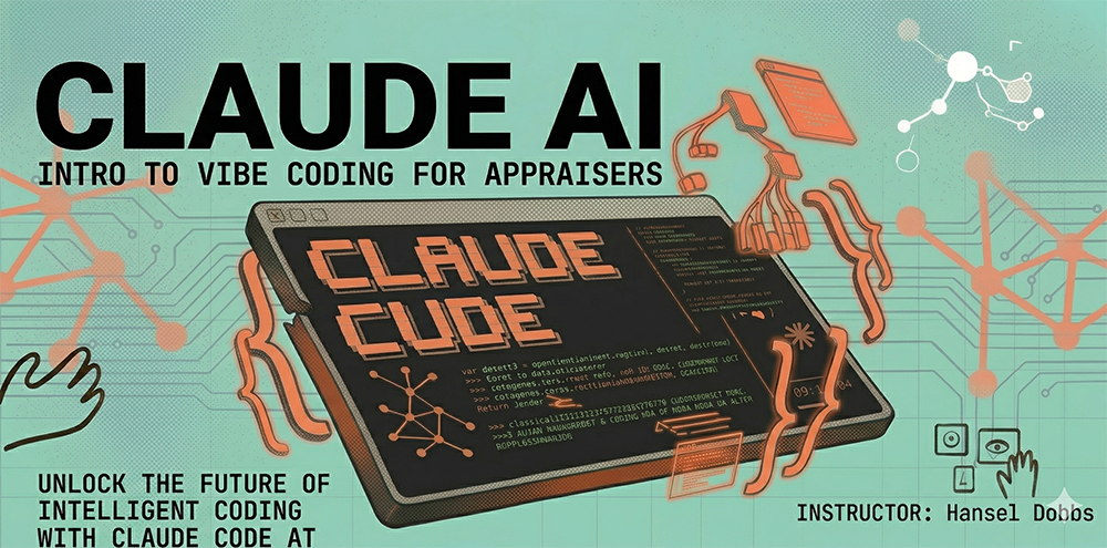 Claude Code — retro terminal with circuit patterns and molecular structures