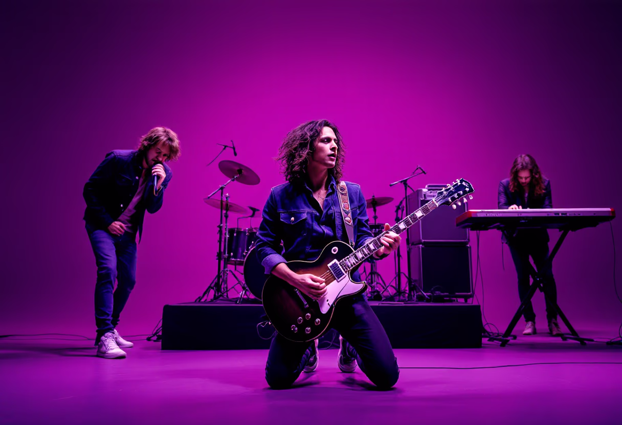 image of band on stage