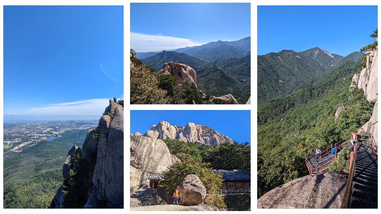 L'ascension vers le sommet d'Ulsanbawi Rock