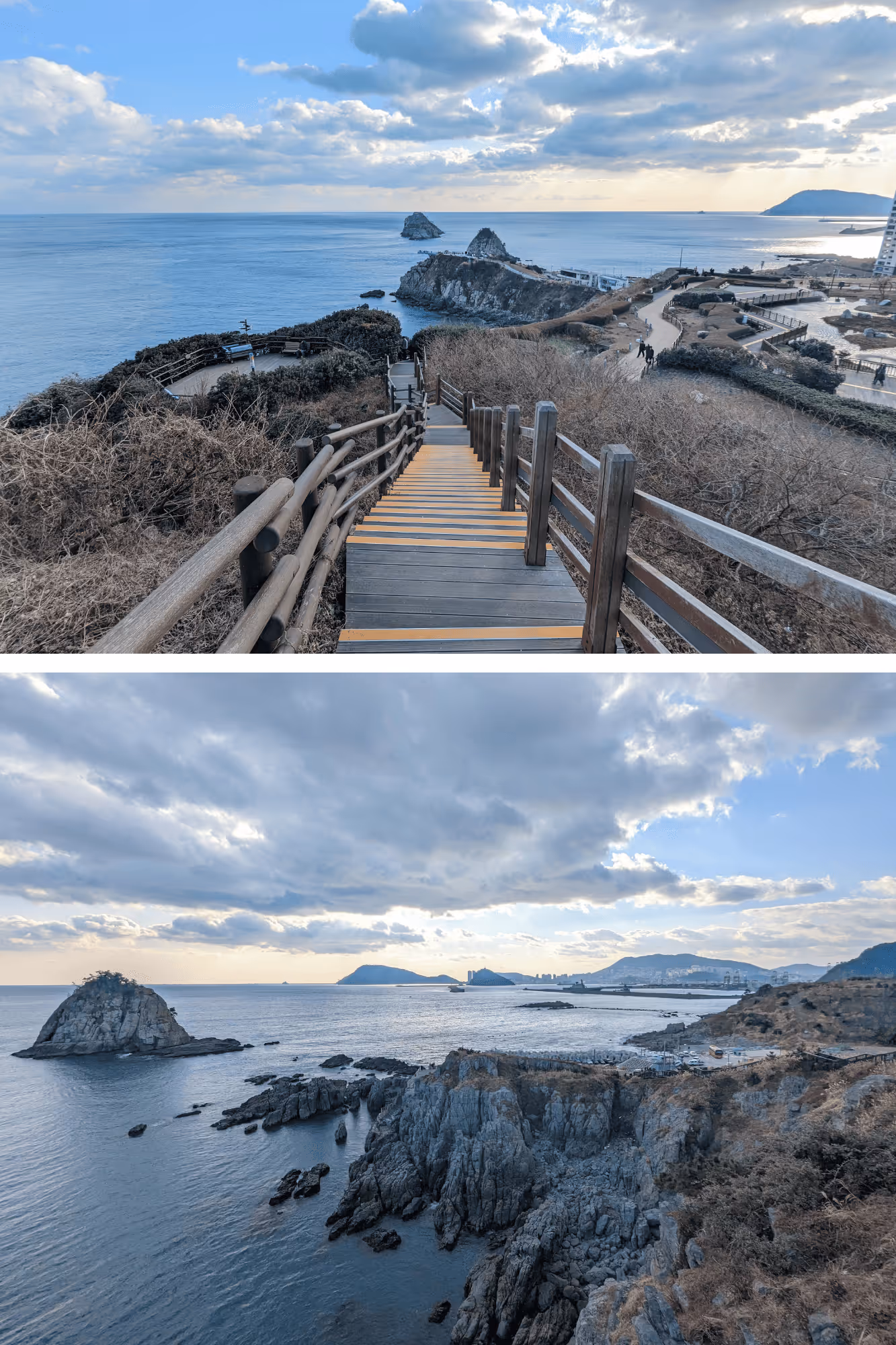 The landscape from Oryukdo Skywalk, Busan, South Korea