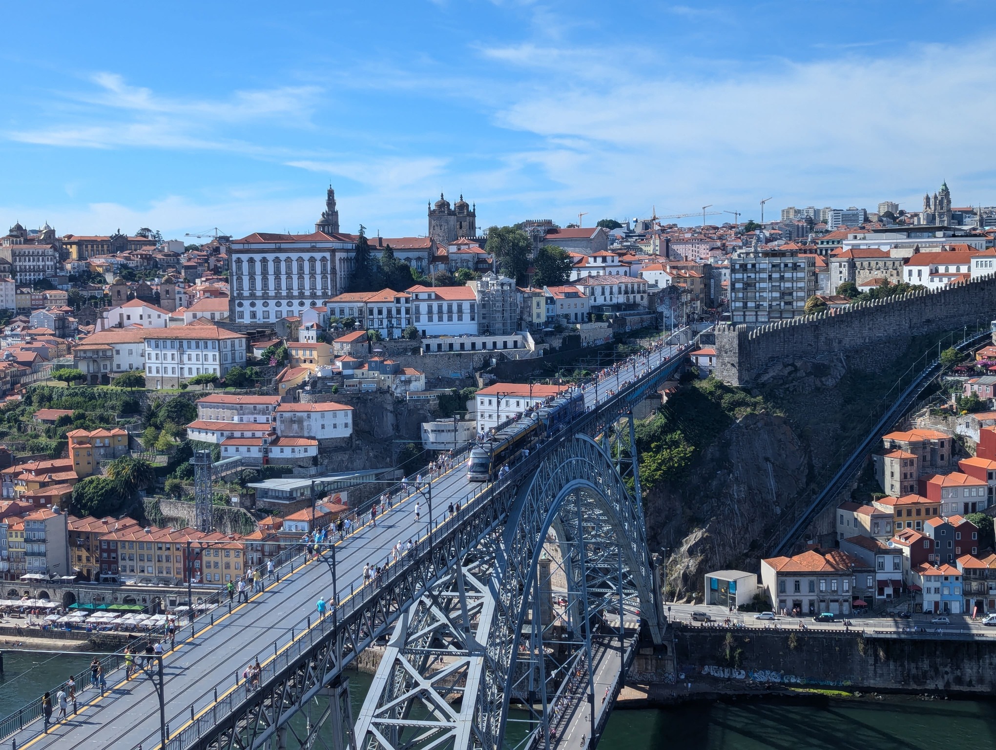 La vue de Porto et du Pont luis I depuis Miradouro da Serra do Pilar