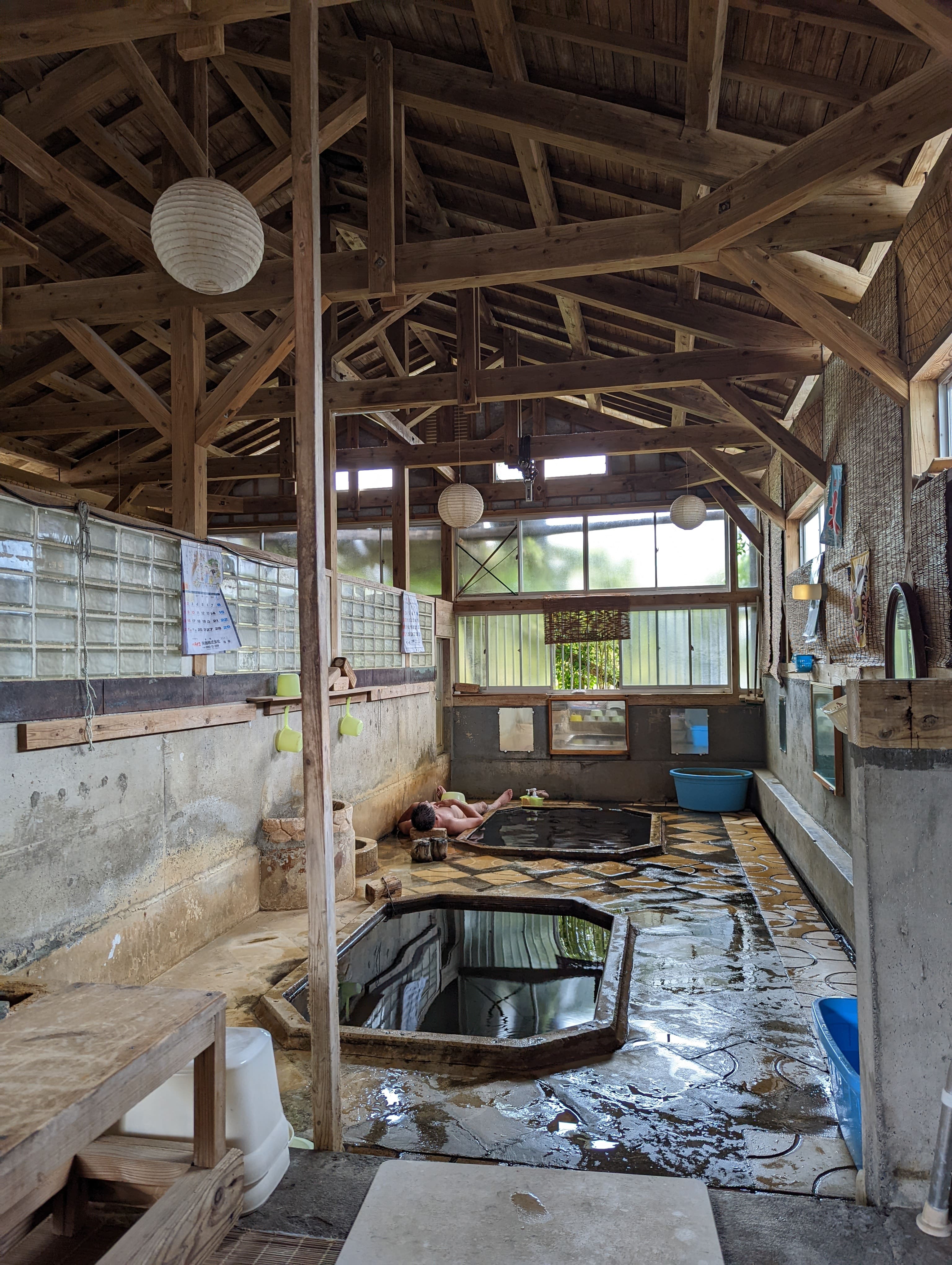 Une de sources thermales de la ville d'Ibusuki