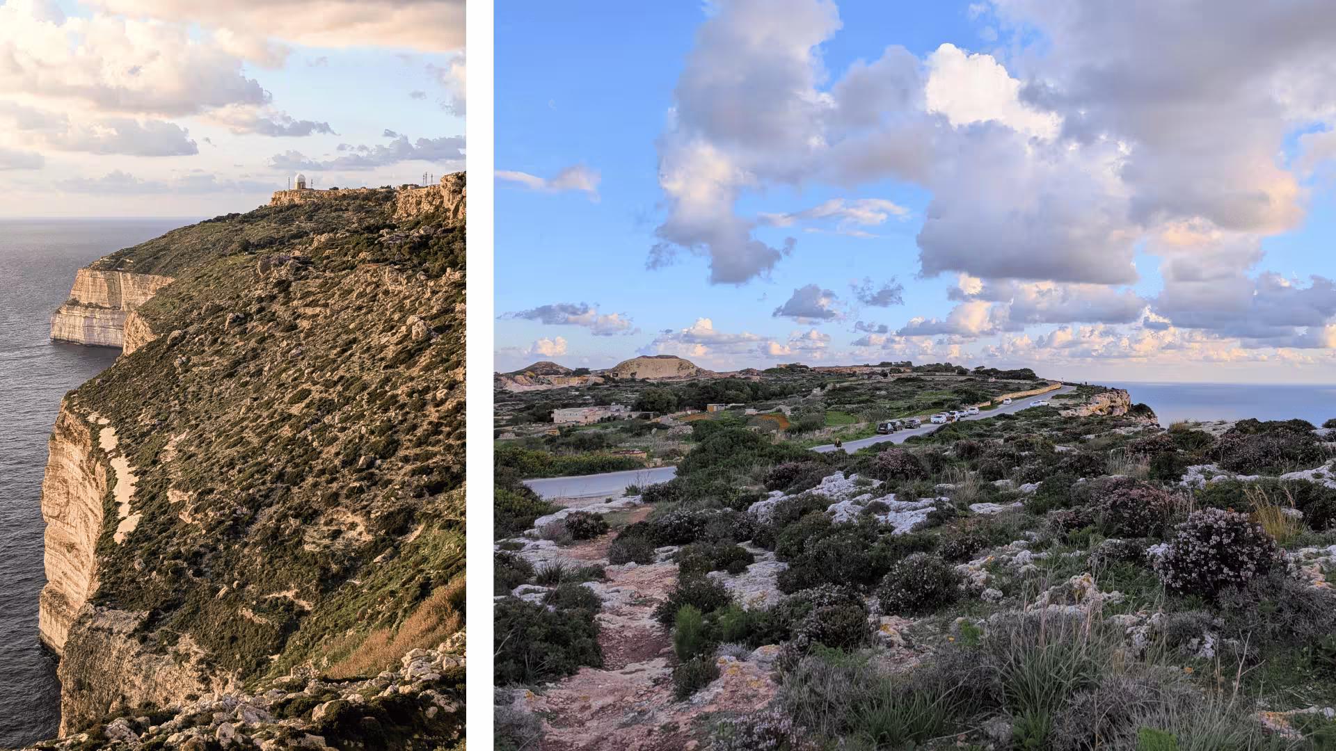 Le paysage à Dingli Cliffs à Malte