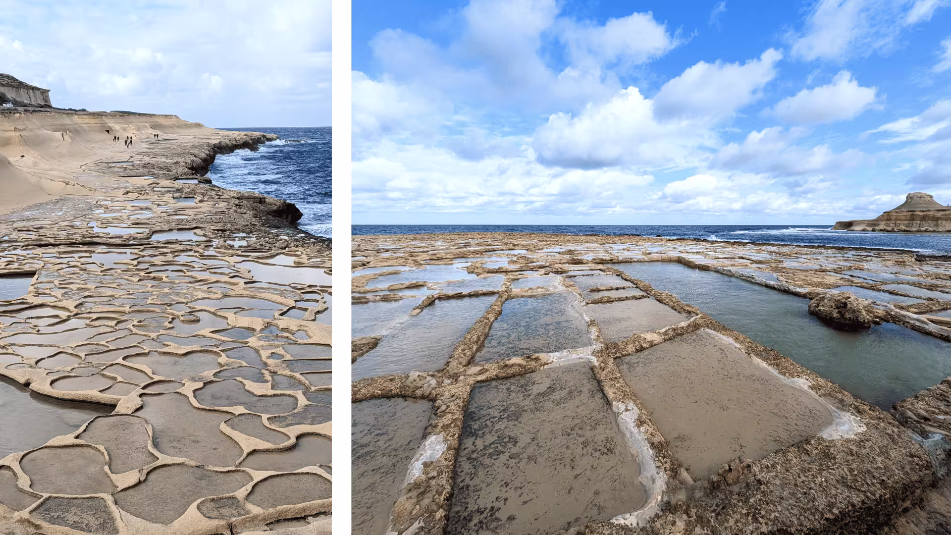 La plage de sel marin à Marsalforn