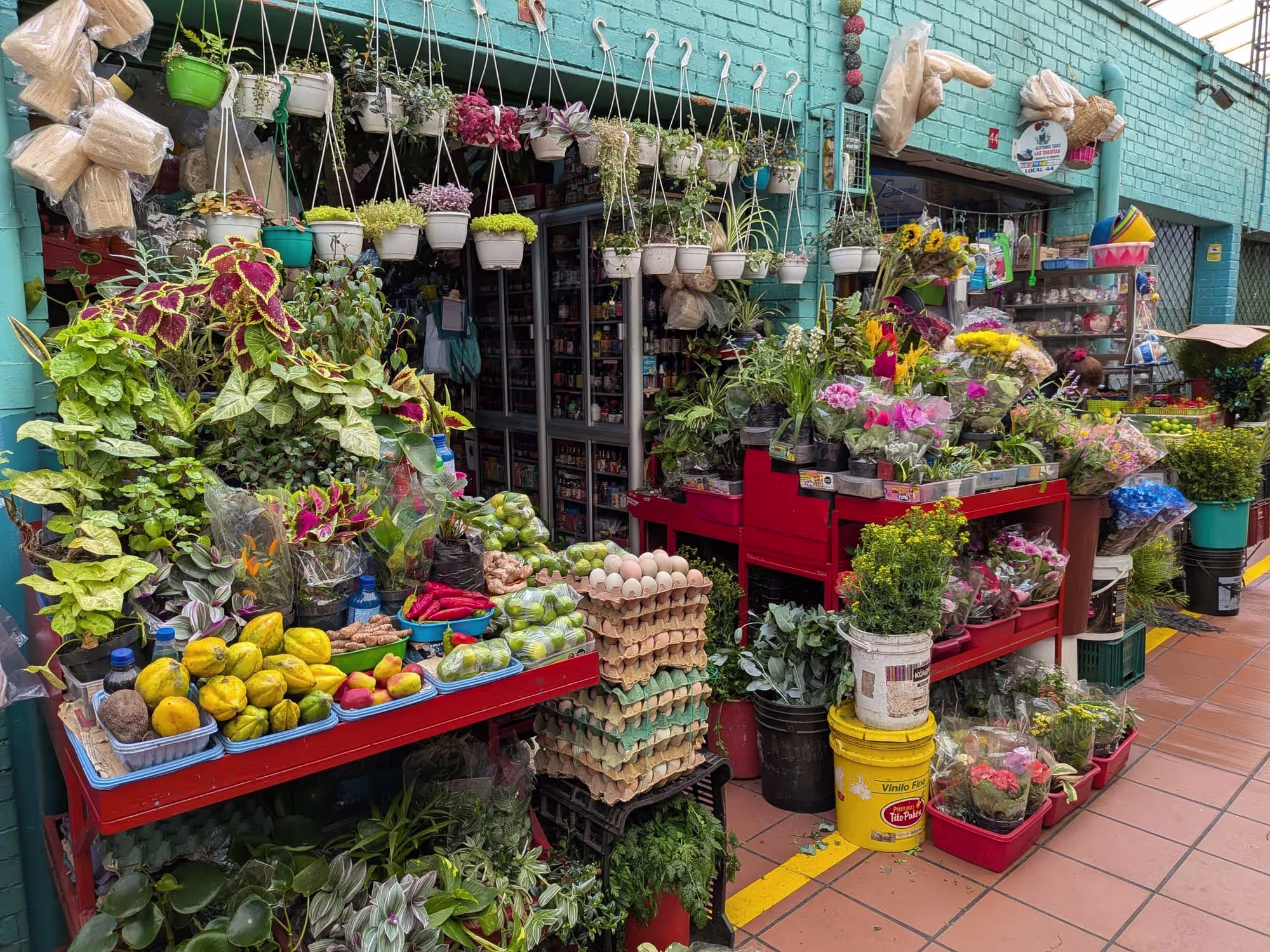 Etale colorée à Bogota en Colombie
