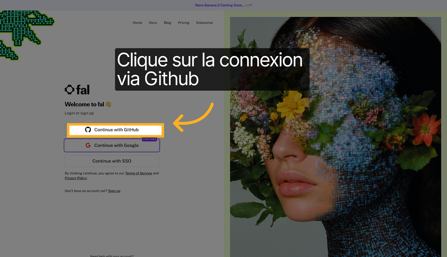 Continuer avec Github