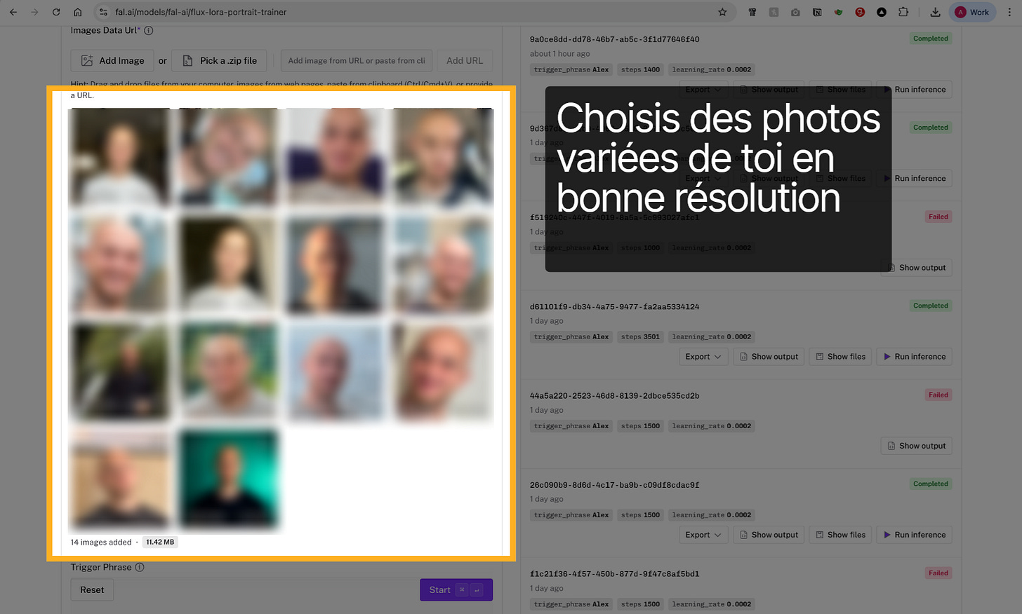 Choisissez des photos variées de vous en bonne résolution