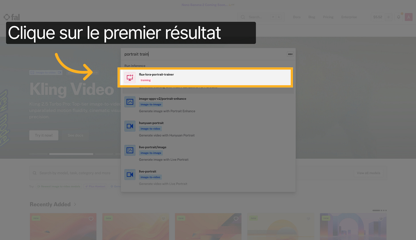 Sélectionner le premier résultat