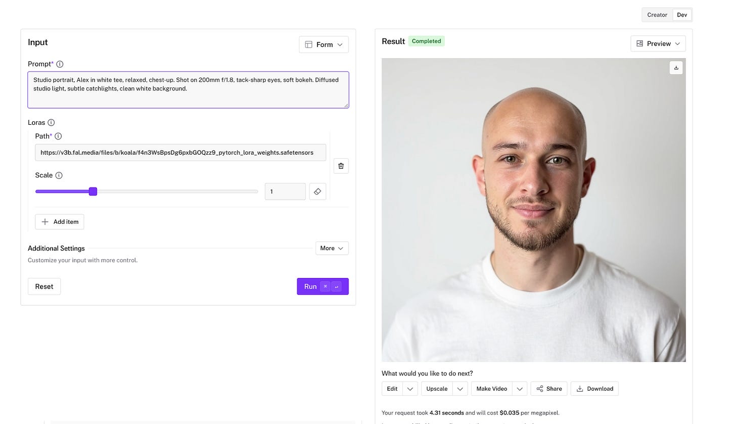 Votre photo générée