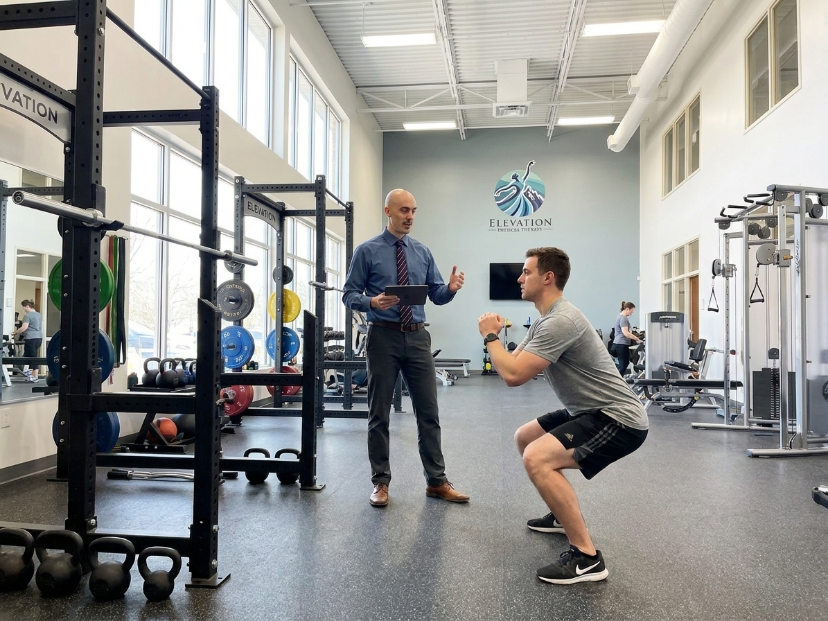  Patient receiving manual therapy on their ankle from a physical therapist at a performance physical therapy clinic in Lebanon, NJ