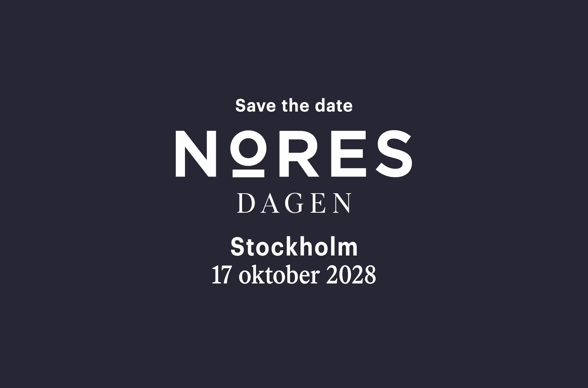 Save the date - mer info kommer!
