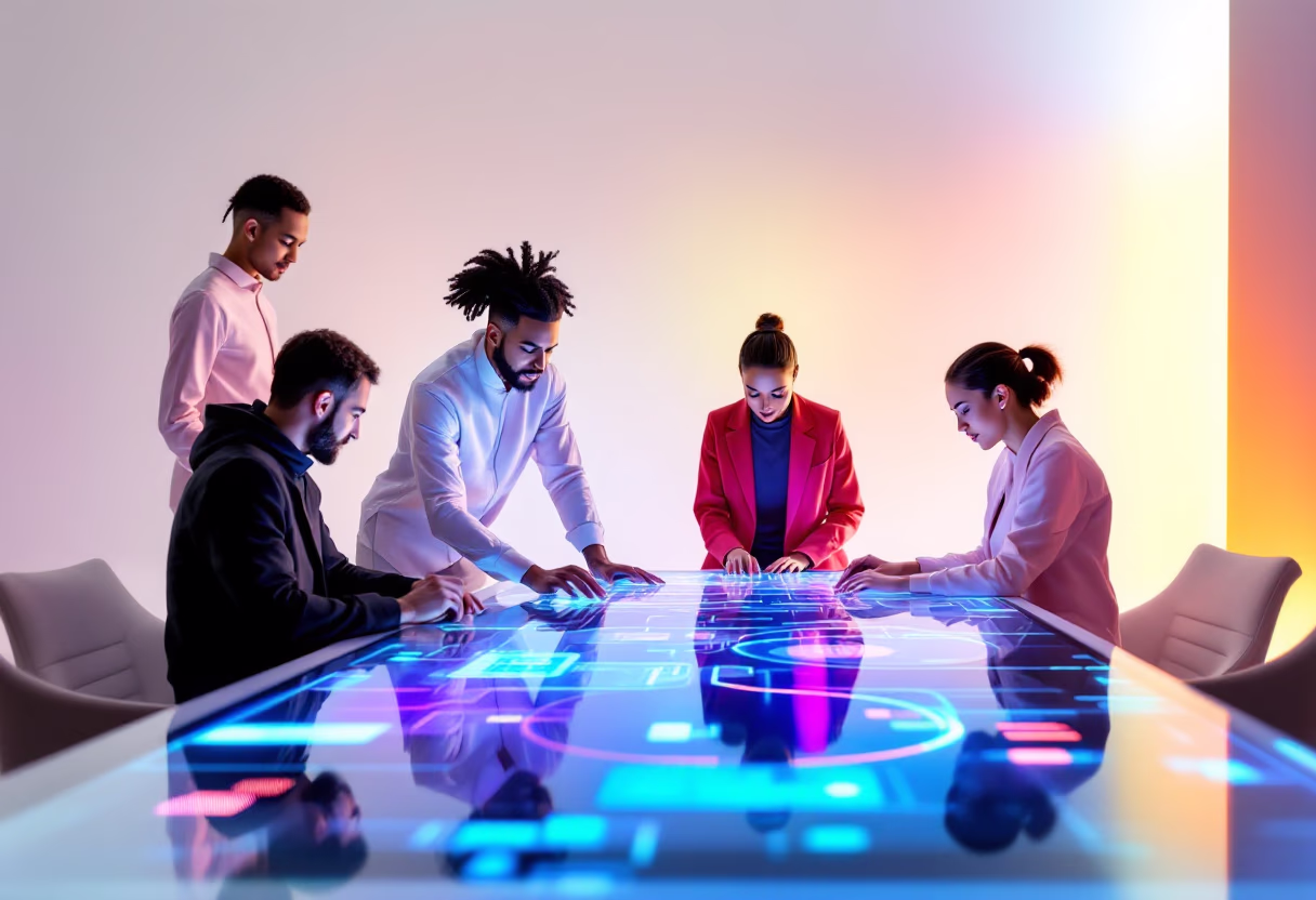 image of diverse team brainstorming