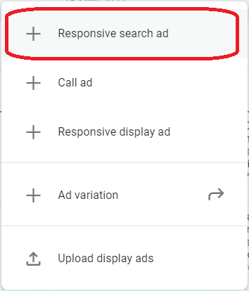 Crear Anuncio de Búsqueda Adaptable (RSA) desde la interfaz de Google Ads: Paso 2
