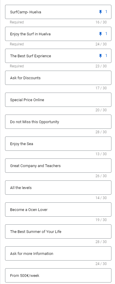 Anuncio de Búsqueda Responsivo con Títulos fijados en una sóla posición