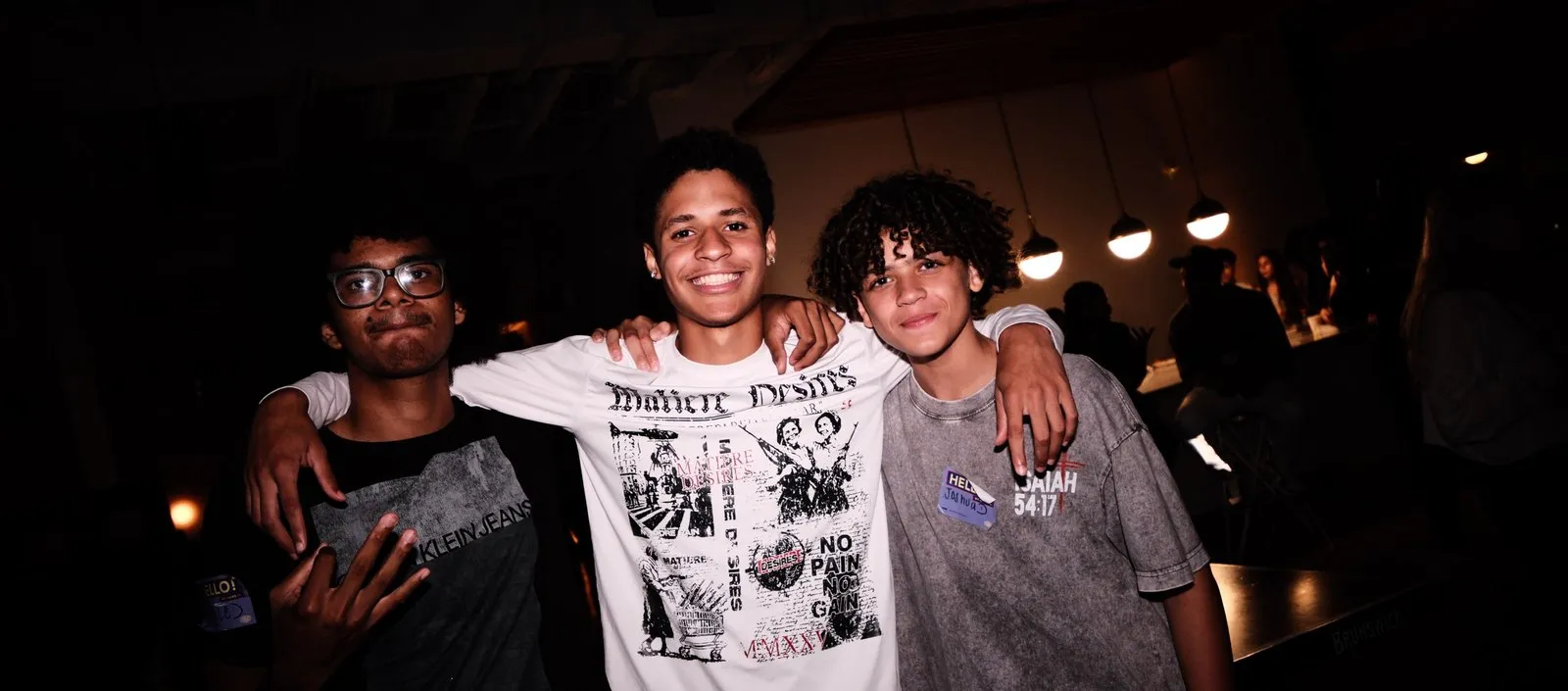 Three students at VOUS High Nite