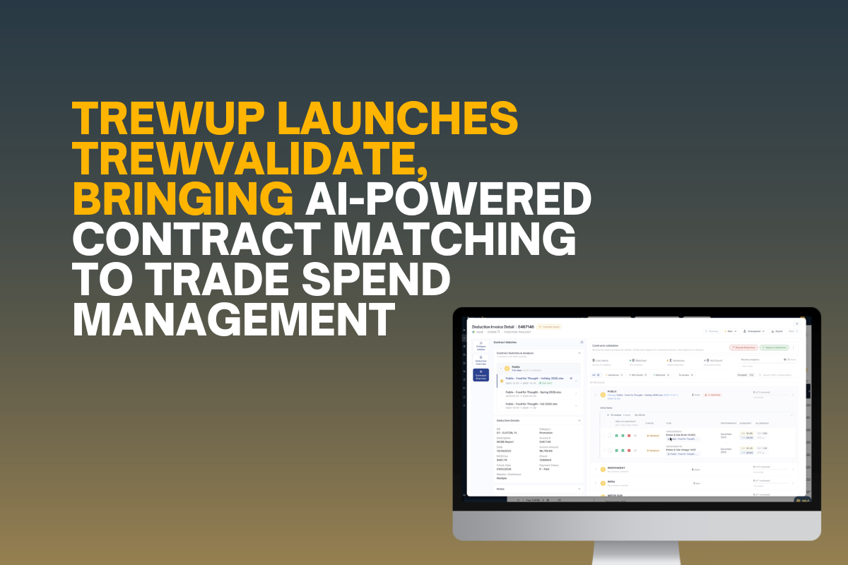 TrewUp Launches TrewValidate, Bringing AI-Powered Contract Matching to Trade Spend Management
