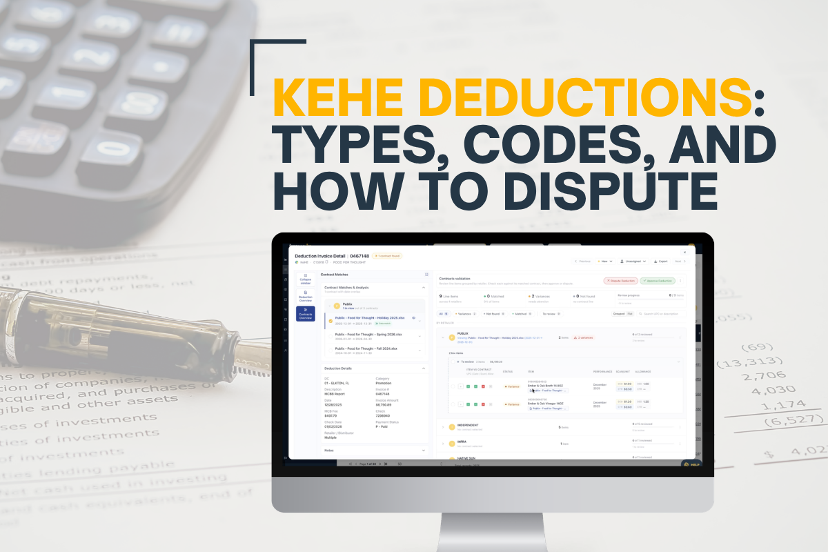 KeHE Deductions: Types, Codes, and How to Dispute