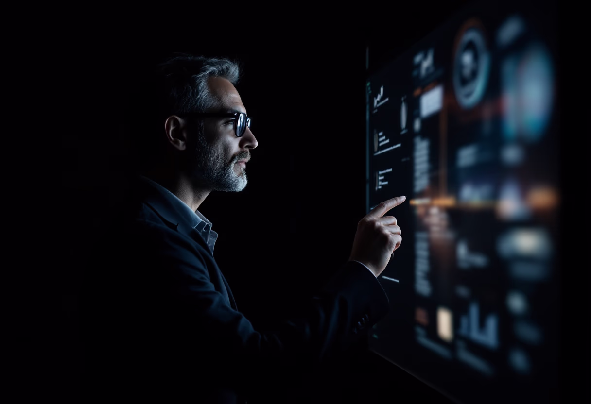 image of teacher using a smartboard for edtech