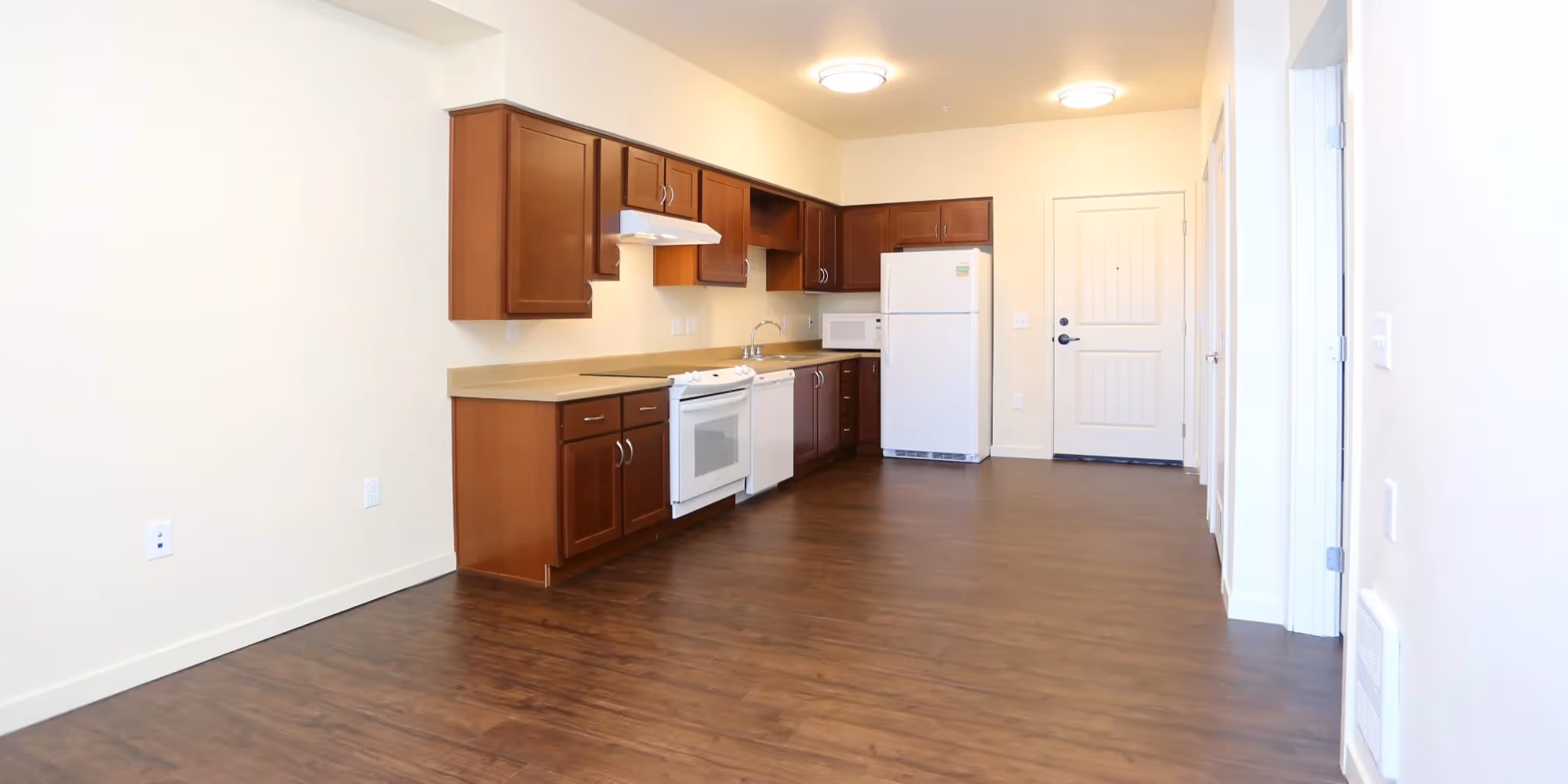 Dining area and kitchen