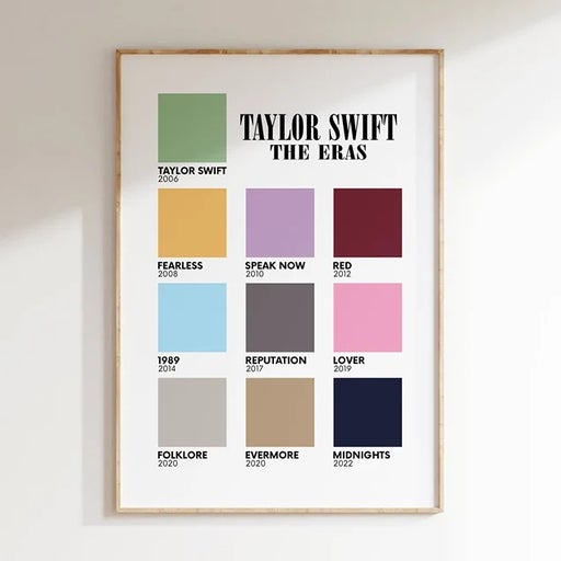 THE ERAS COLOR Palette Poster Taylor Swift Poster Swiftie Gift Taylor Swiftie