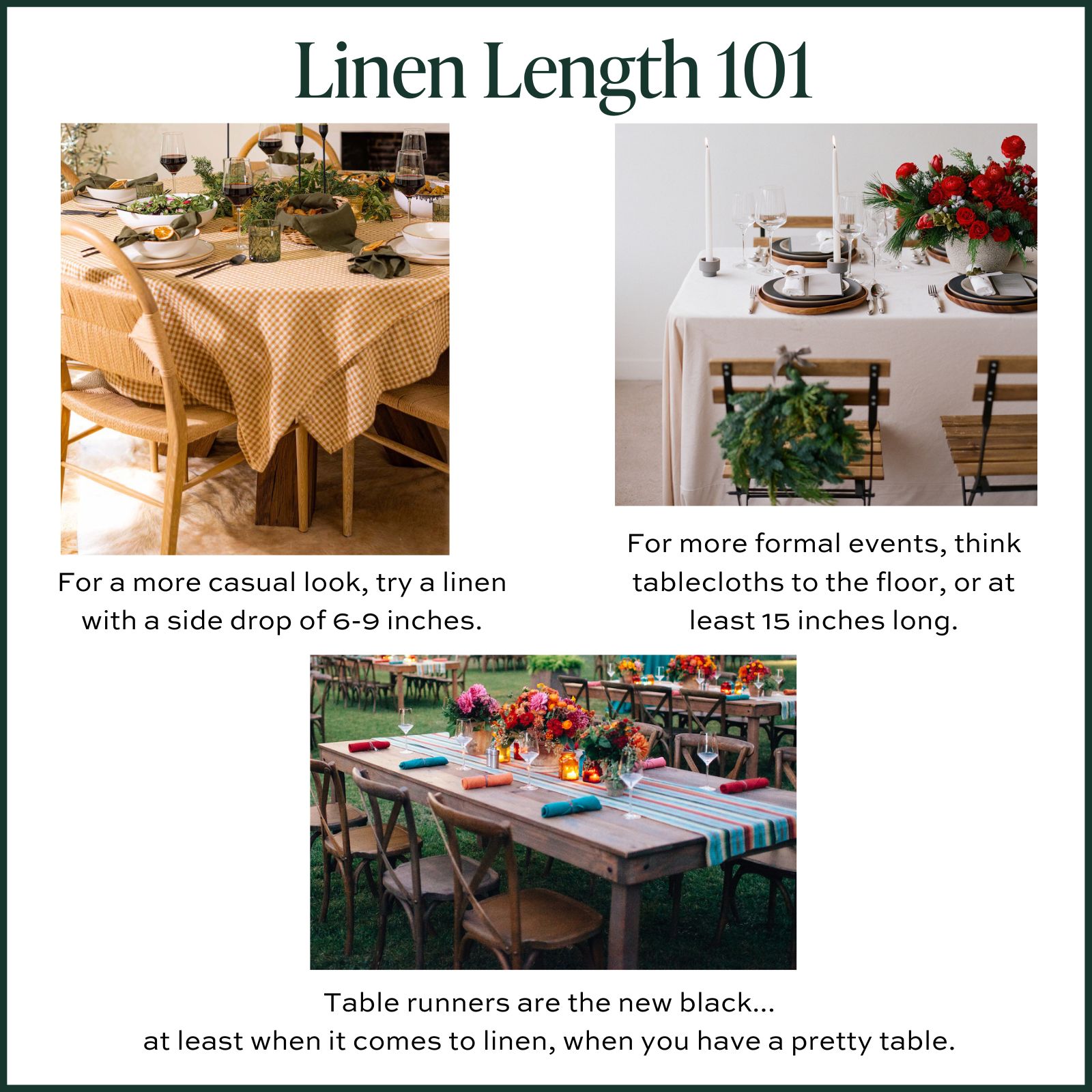 how big should linen be
