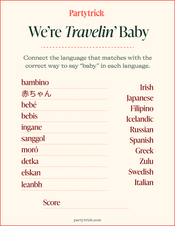 games to play at baby shower