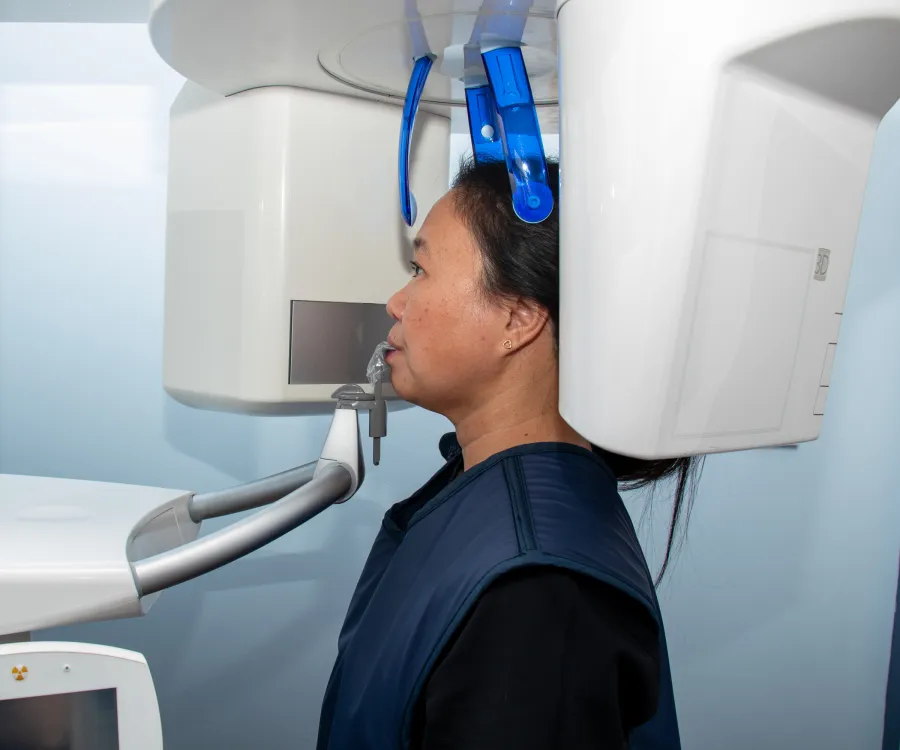 Patient getting x-rays