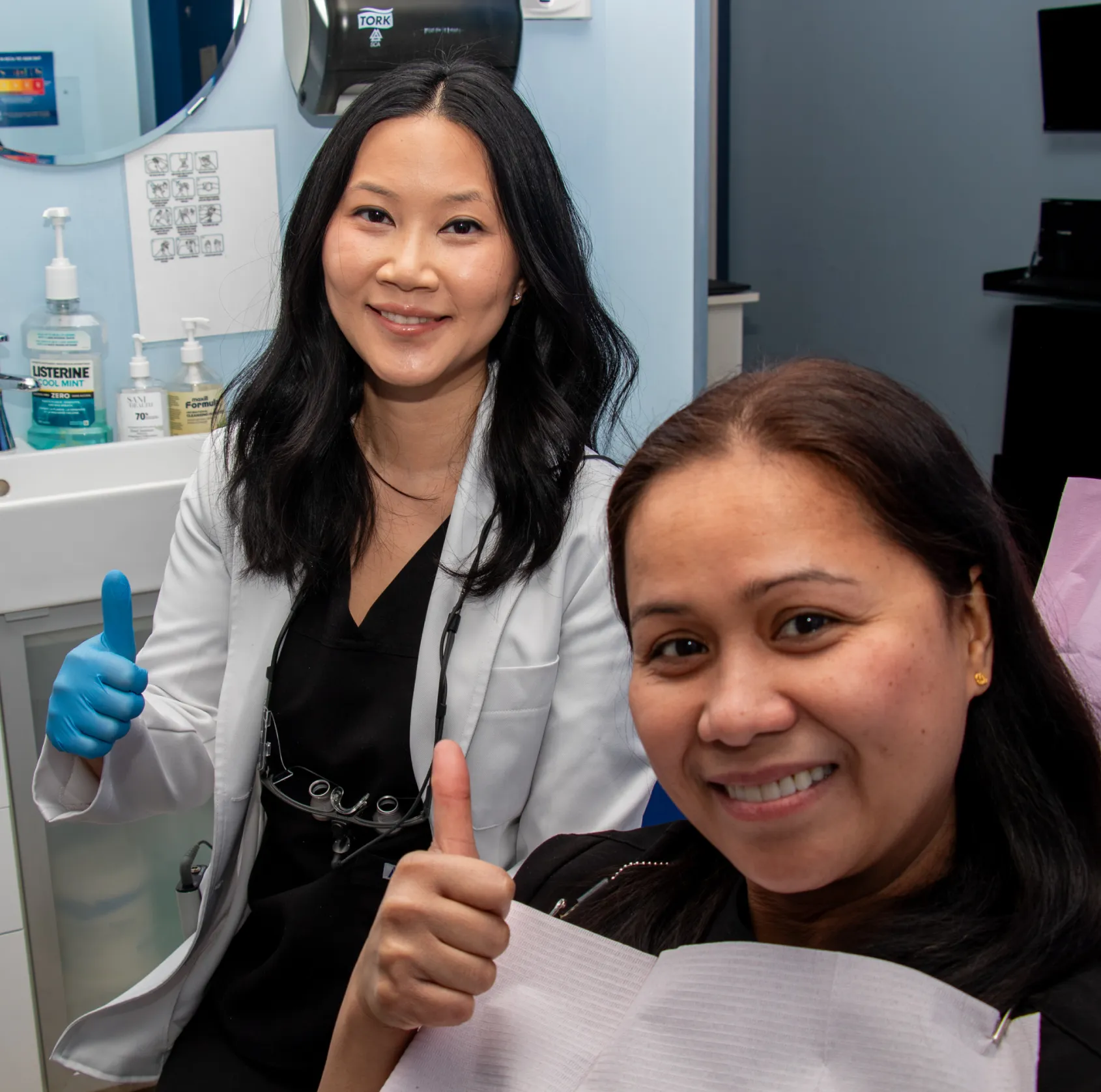 Dr. Shum and patient.