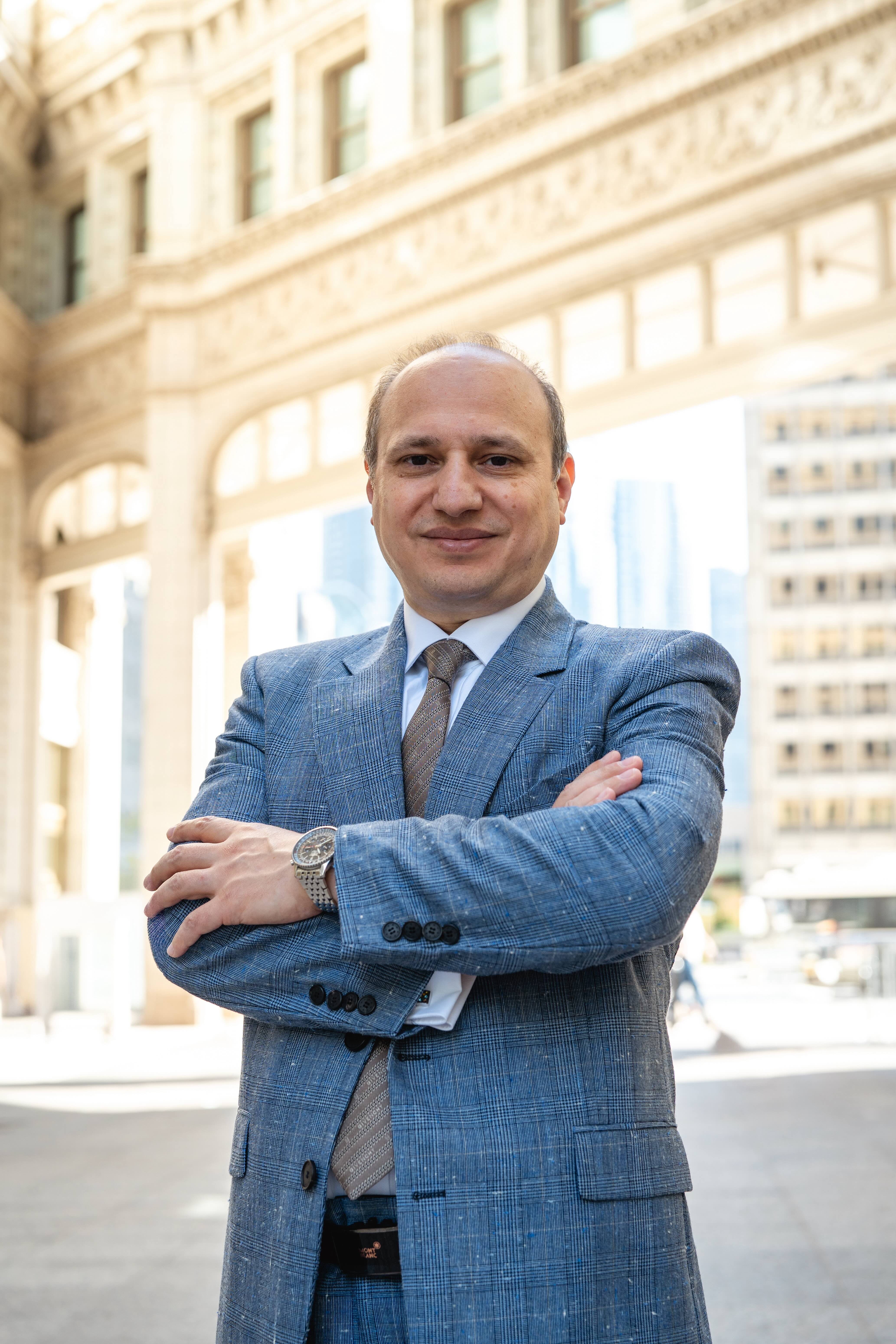 image of parents and staff discussing enrollment