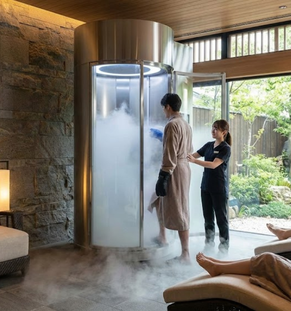 Young woman with dark hair in a bun wearing a dark teal button-up blouse and beige skirt, standing outdoors with a brown shoulder bag.