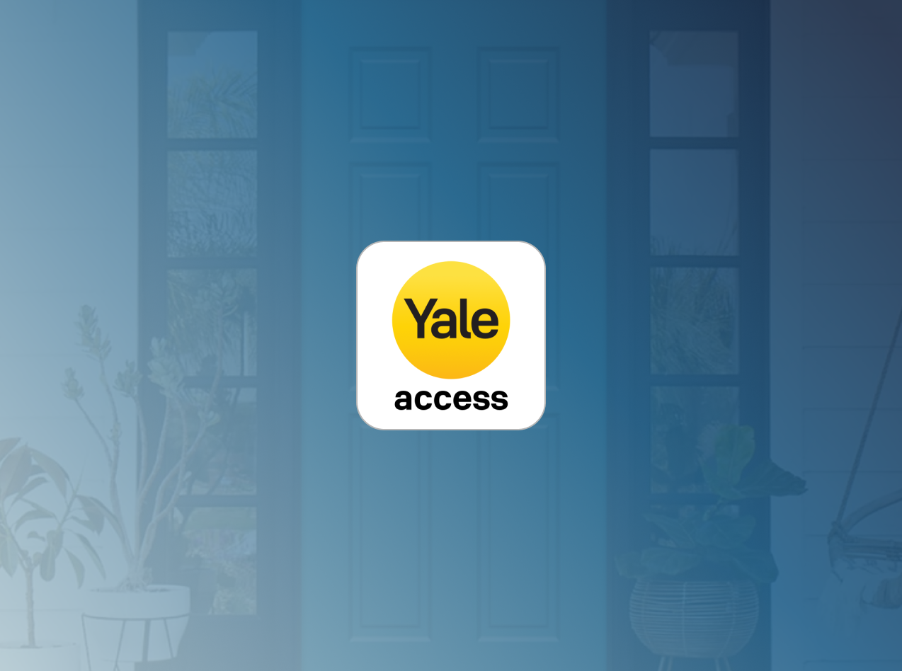 Yale Access app icon with yellow circle and black text on a white rounded square.