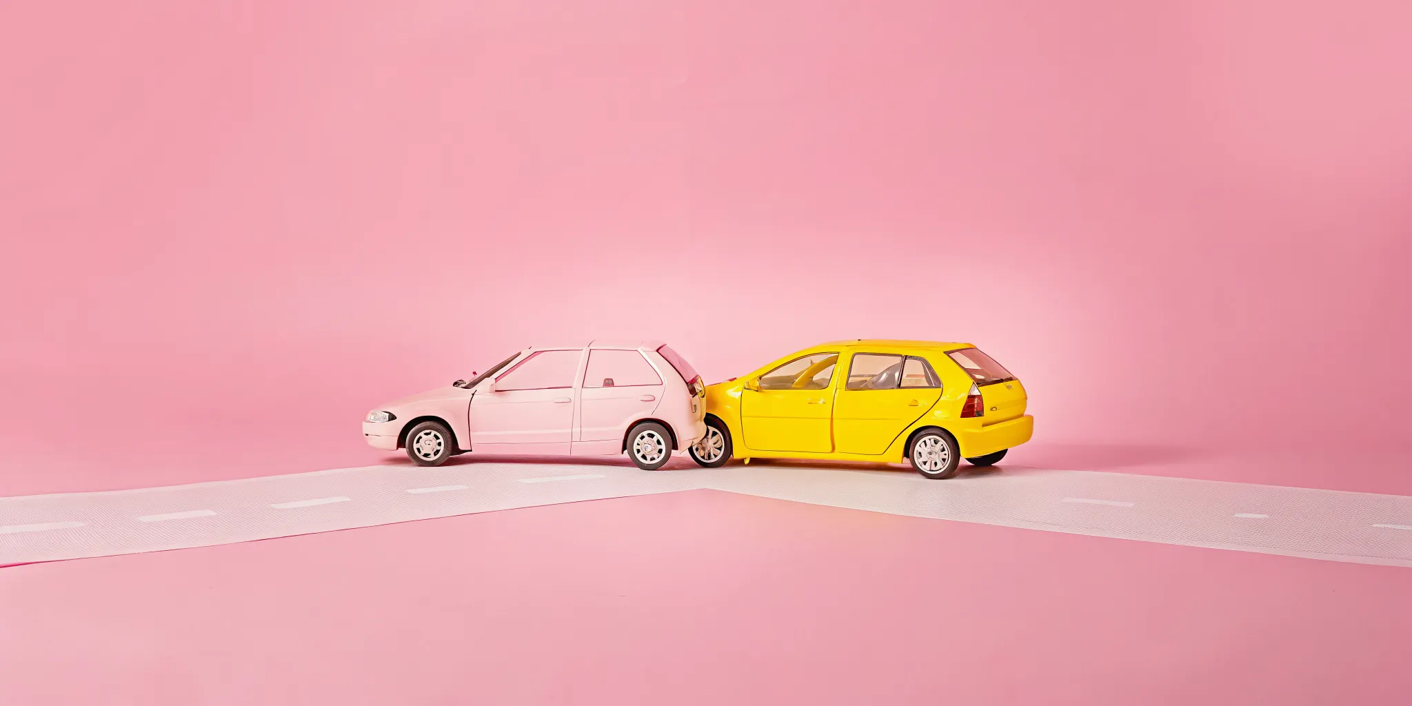 Two vehicles after a collision illustrating comparative negligence Georgia fault questions