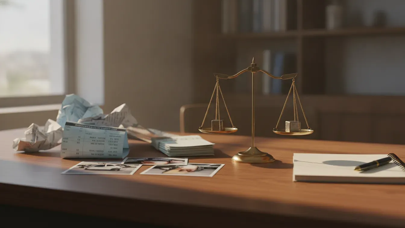 Medical bills and accident records organized for a Georgia damages claim