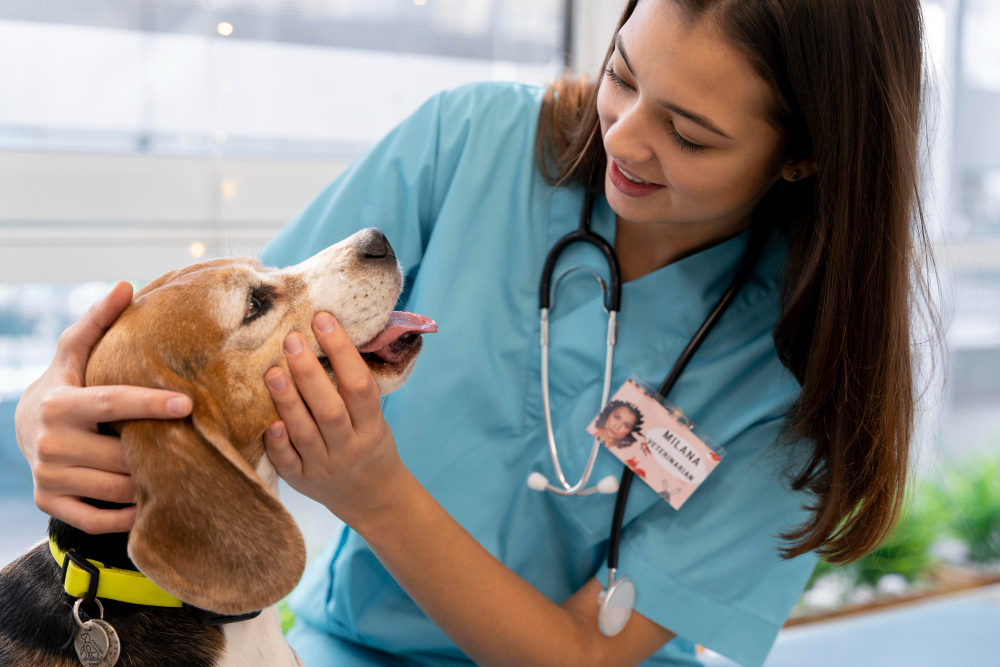 Veterinary team performing dental surgery with pet under anesthesia