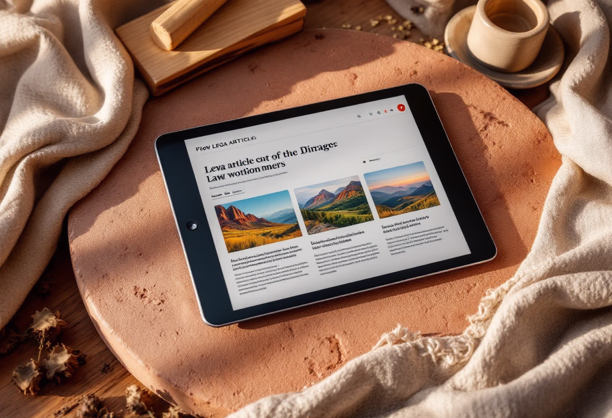 mobile device with legal article
