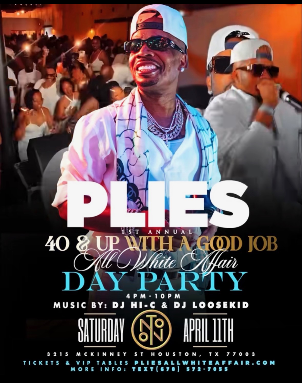 PLIES: 40 & Up With A Good Job All White Party