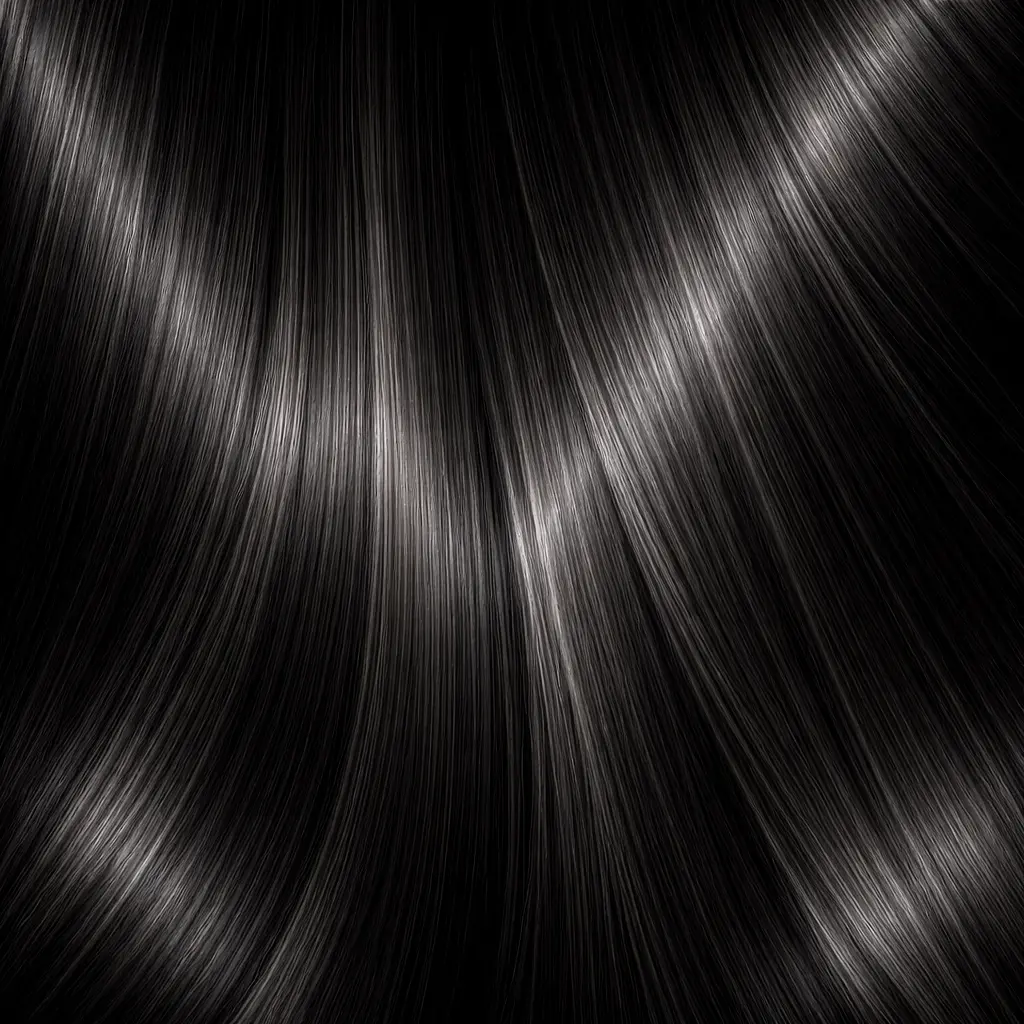 Черные шикарные ухоженные волосы