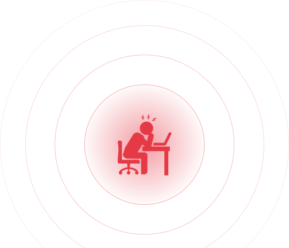 Grafik für frustrierten Unternehmer