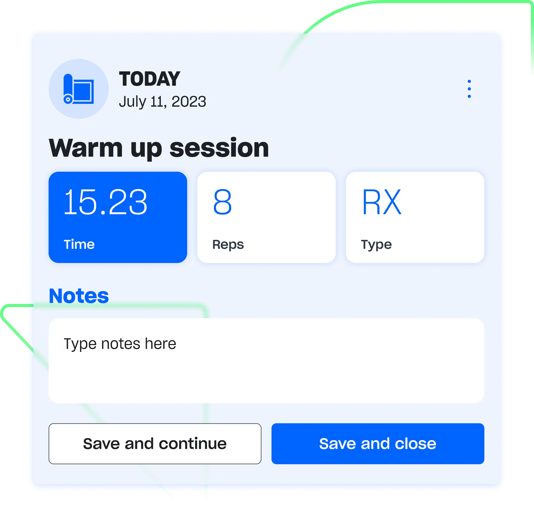 Powerful workout builder