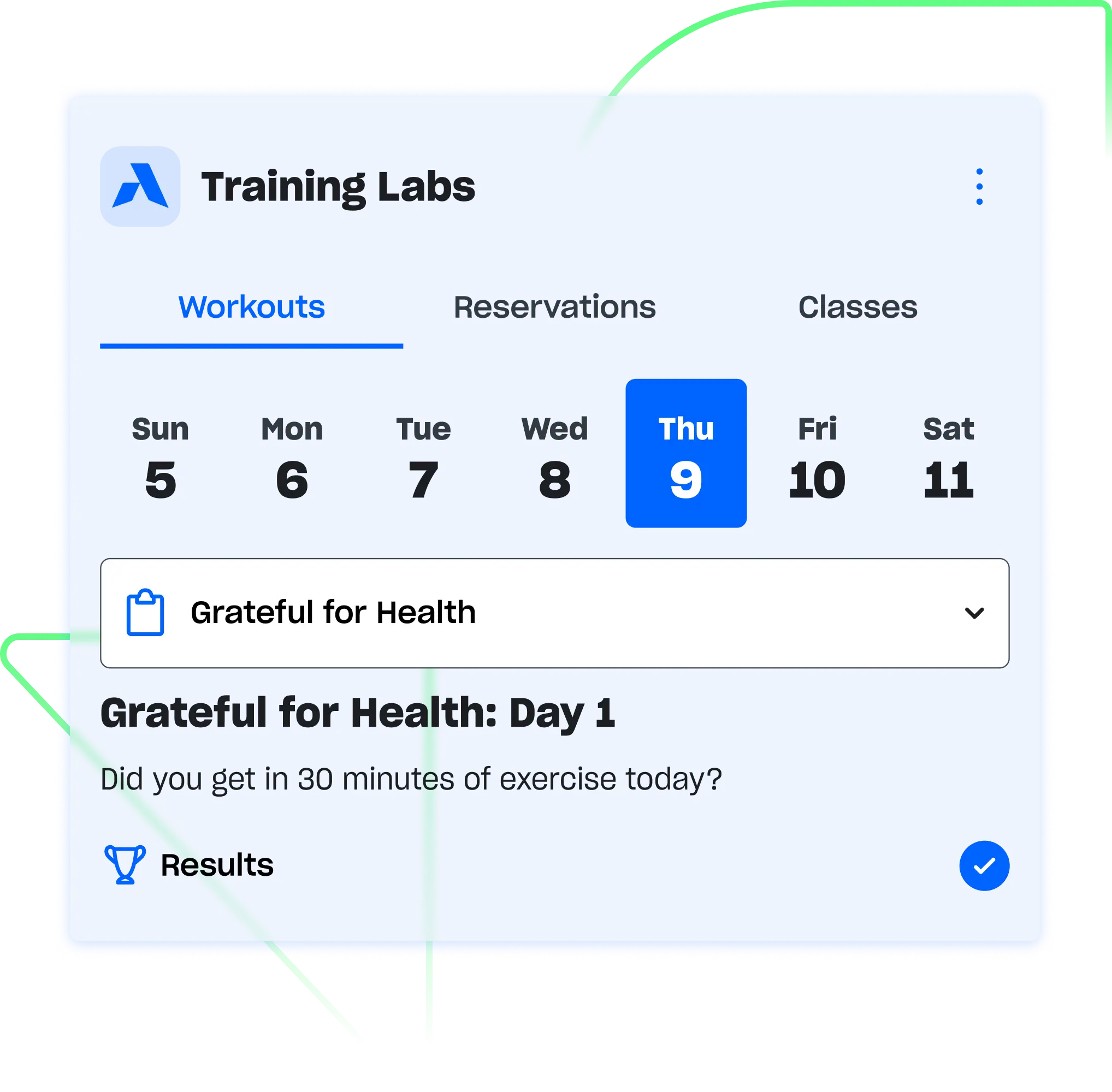 One-stop app for workouts