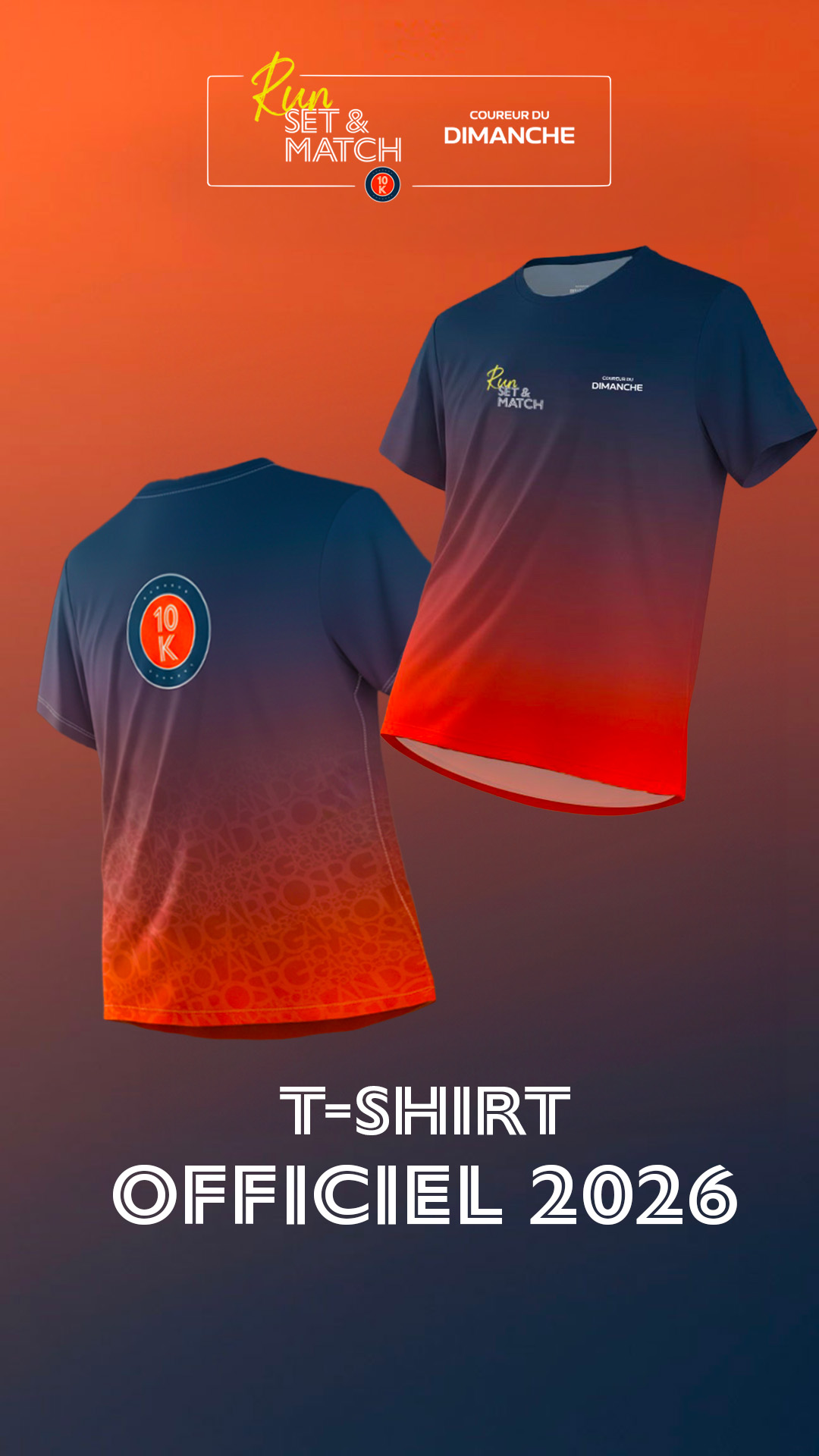 Le t-shirt officiel Run Set & Match