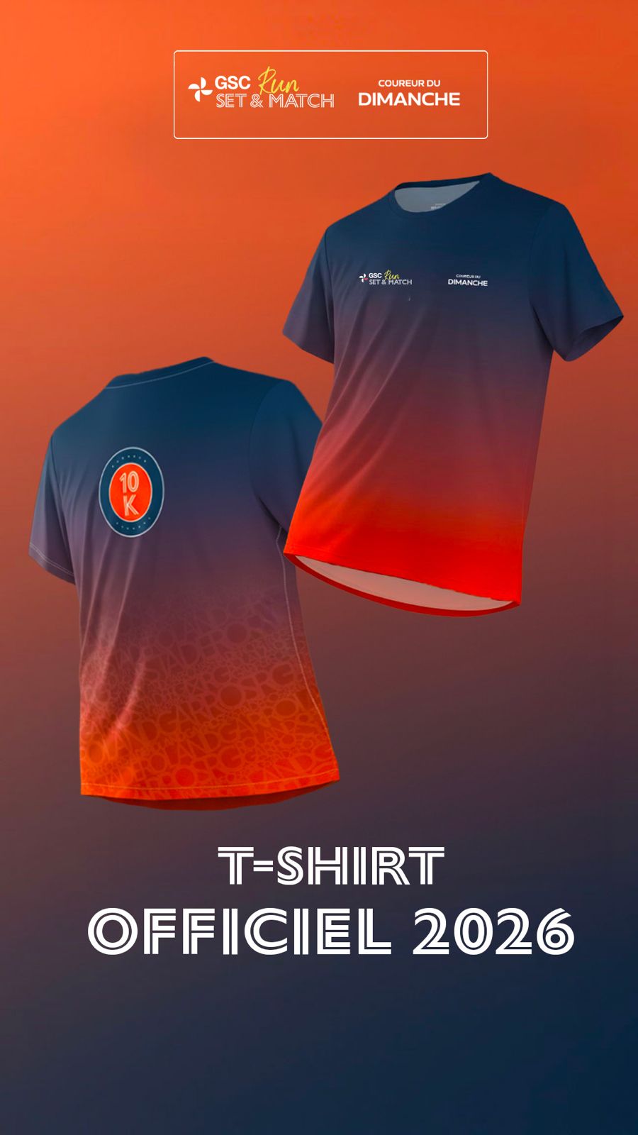 Le t-shirt officiel GSC Run Set & Match